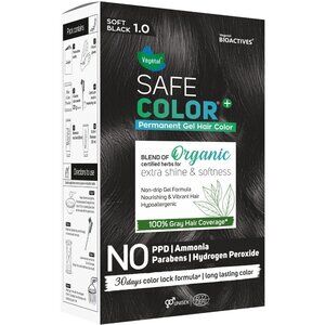 Vegetal Safe Color+ Organic Permanent Gel Hair Color Soft Black 1.0 190 ml